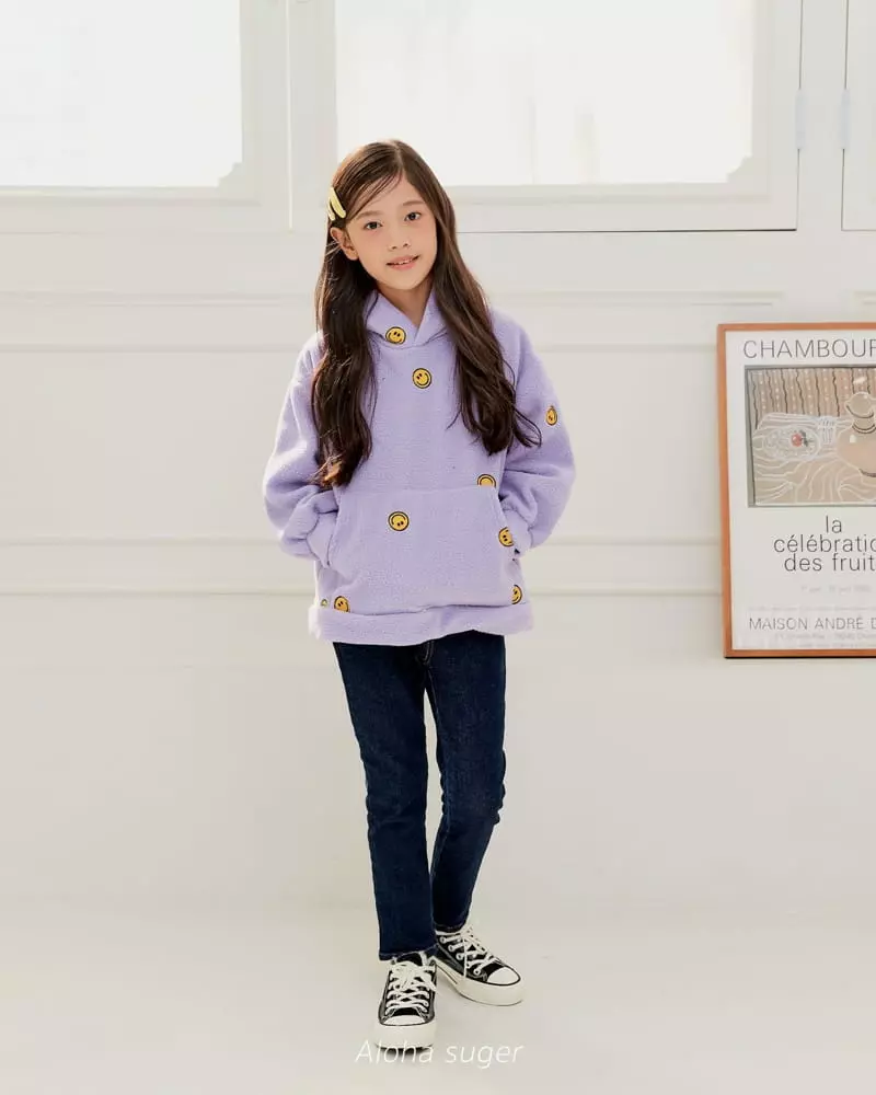 Aloha Suger - Korean Junior Fashion - #Kfashion4kids - Smile Bbogle Hoody Tee - 2
