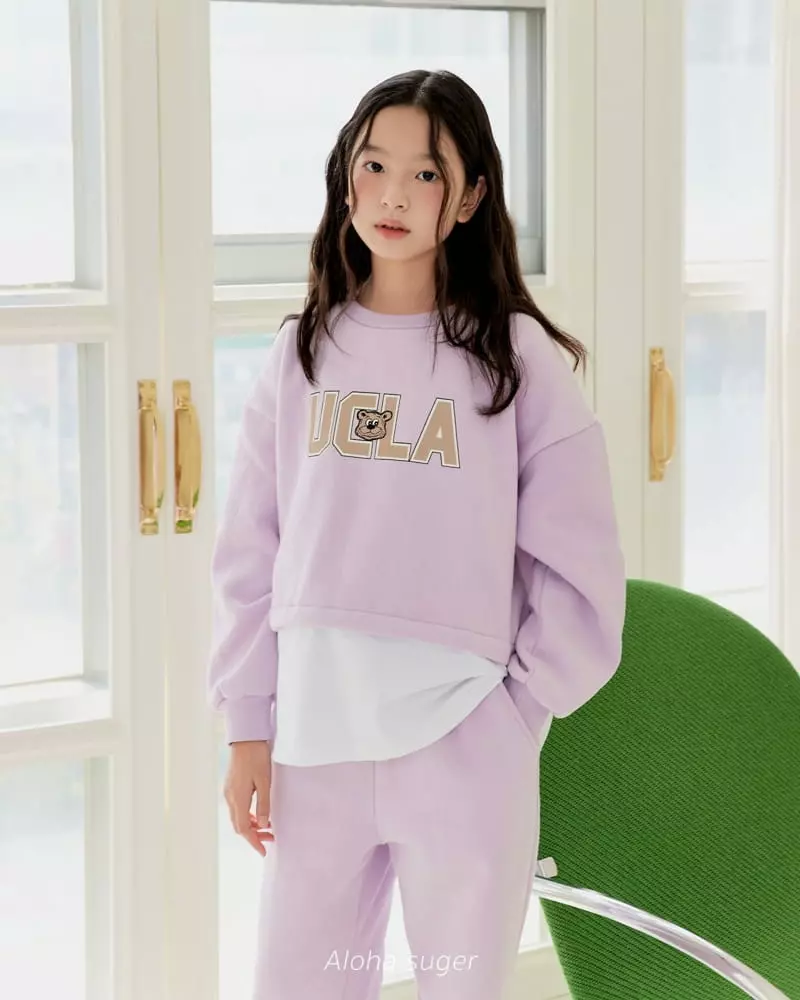 Aloha Suger - Korean Junior Fashion - #Kfashion4kids - Bear Layered Top Bottom Set - 11