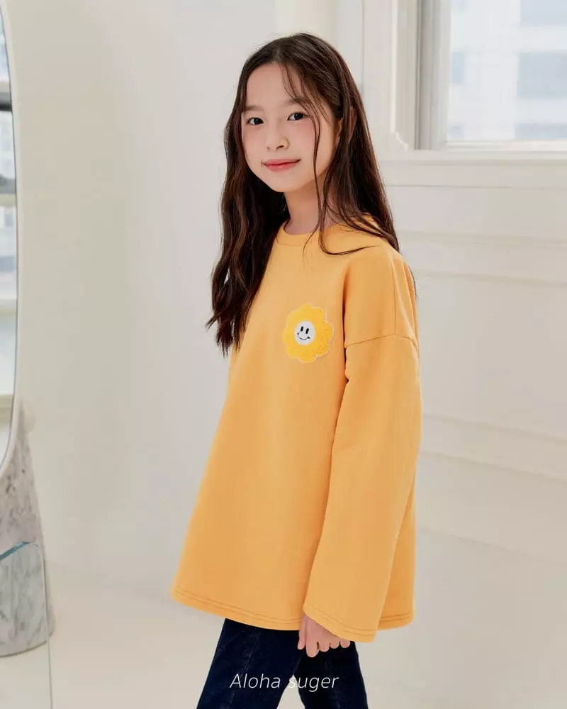 Aloha Suger - Korean Junior Fashion - #Kfashion4kids - Flower Long Tee - 8