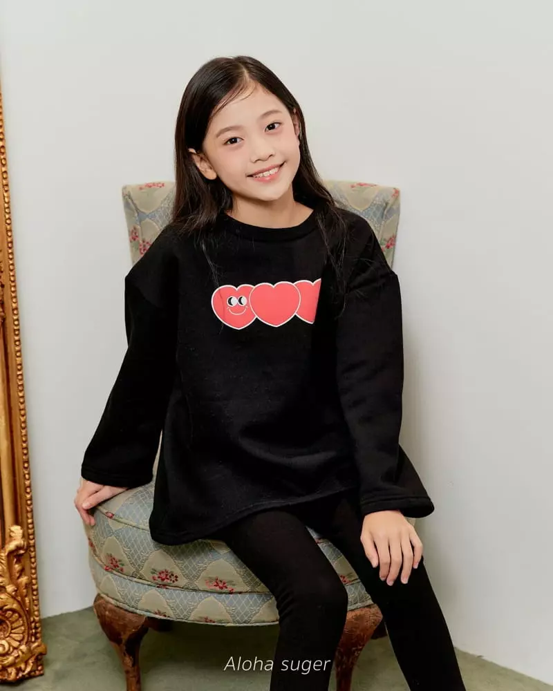 Aloha Suger - Korean Junior Fashion - #childofig - Three Heart Long Tee - 9