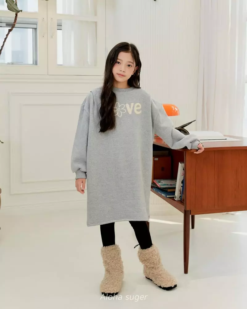 Aloha Suger - Korean Junior Fashion - #childofig - Love One-piece - 3