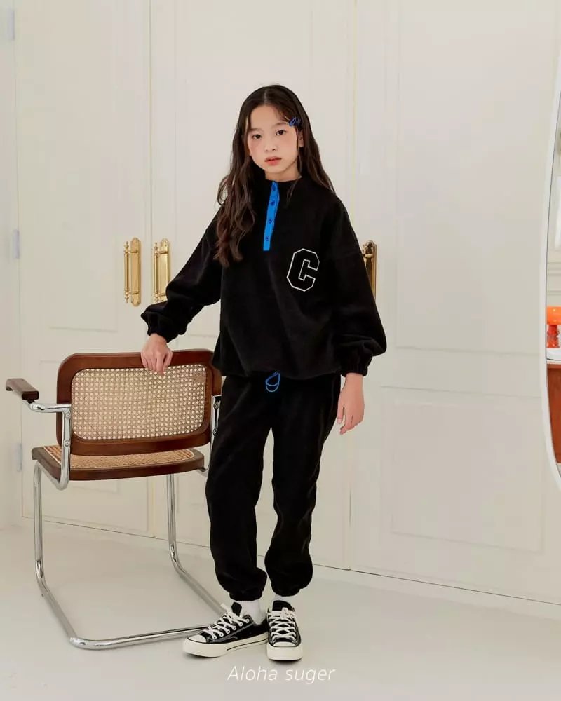 Aloha Suger - Korean Junior Fashion - #childofig - Pola Top Bottom Set