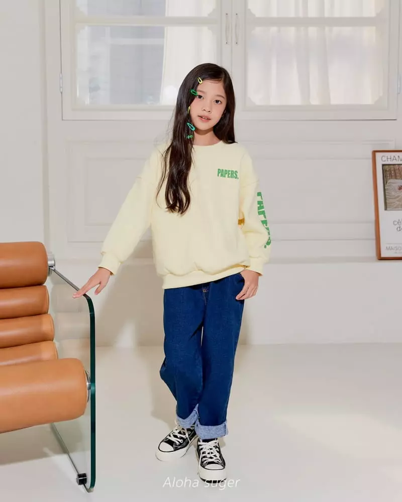 Aloha Suger - Korean Junior Fashion - #childofig - Denim Baggy Pants - 11