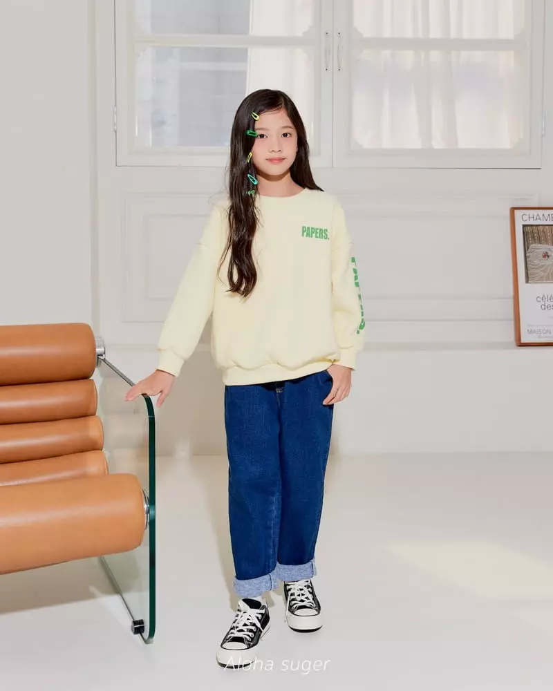 Aloha Suger - Korean Junior Fashion - #childofig - Denim Baggy Pants - 12
