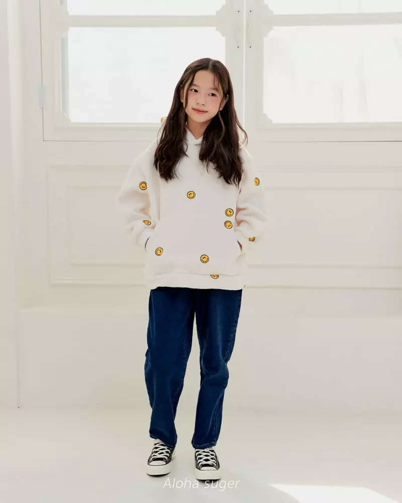 Aloha Suger - Korean Junior Fashion - #childrensboutique - Smile Bbogle Hoody Tee - 11