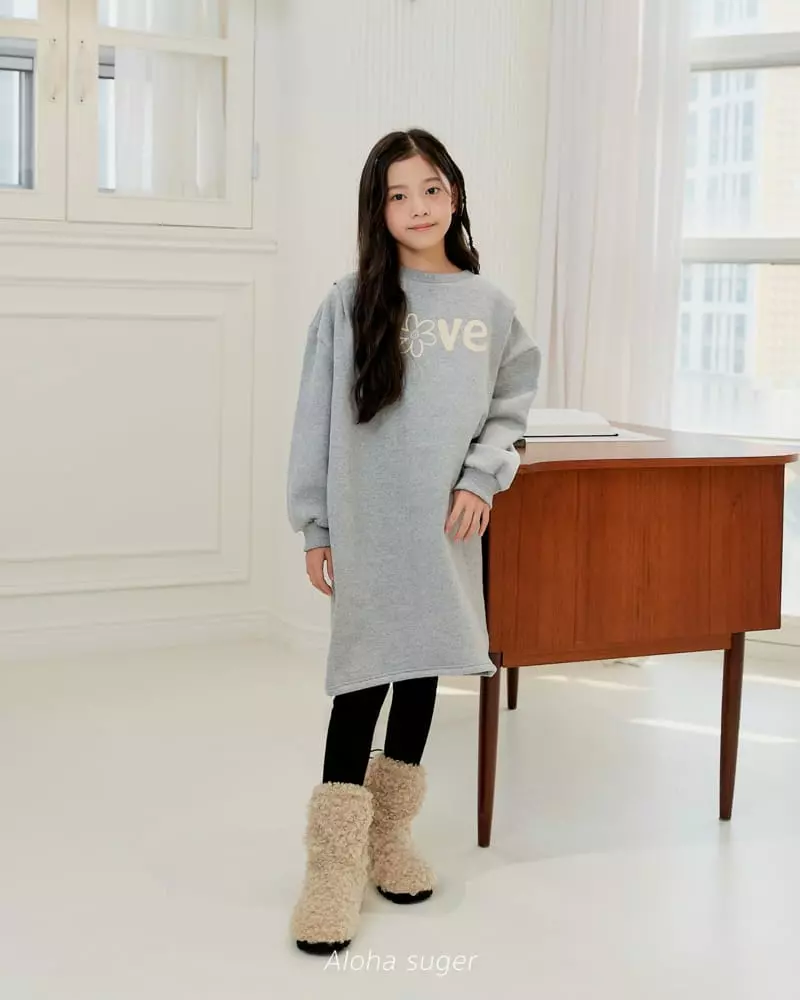 Aloha Suger - Korean Junior Fashion - #childofig - Love One-piece - 4