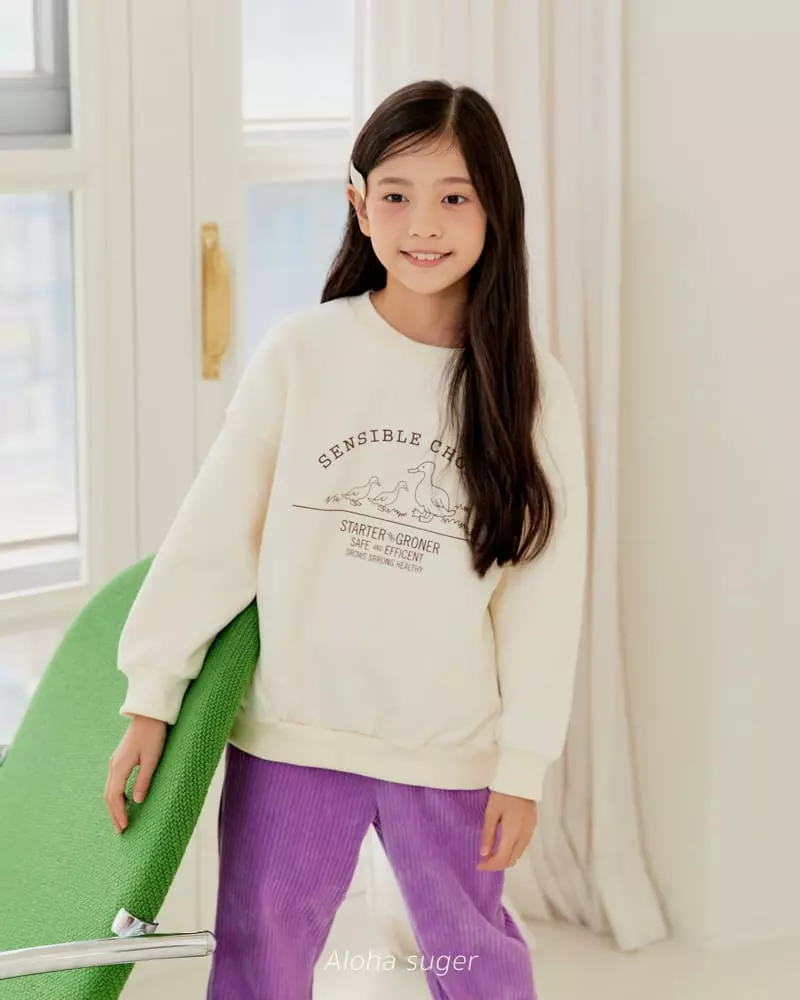 Aloha Suger - Korean Junior Fashion - #childrensboutique - Duck Sweatshirt - 12