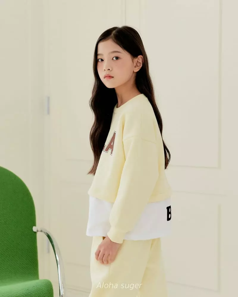 Aloha Suger - Korean Junior Fashion - #childofig - Bear Layered Top Bottom Set - 4