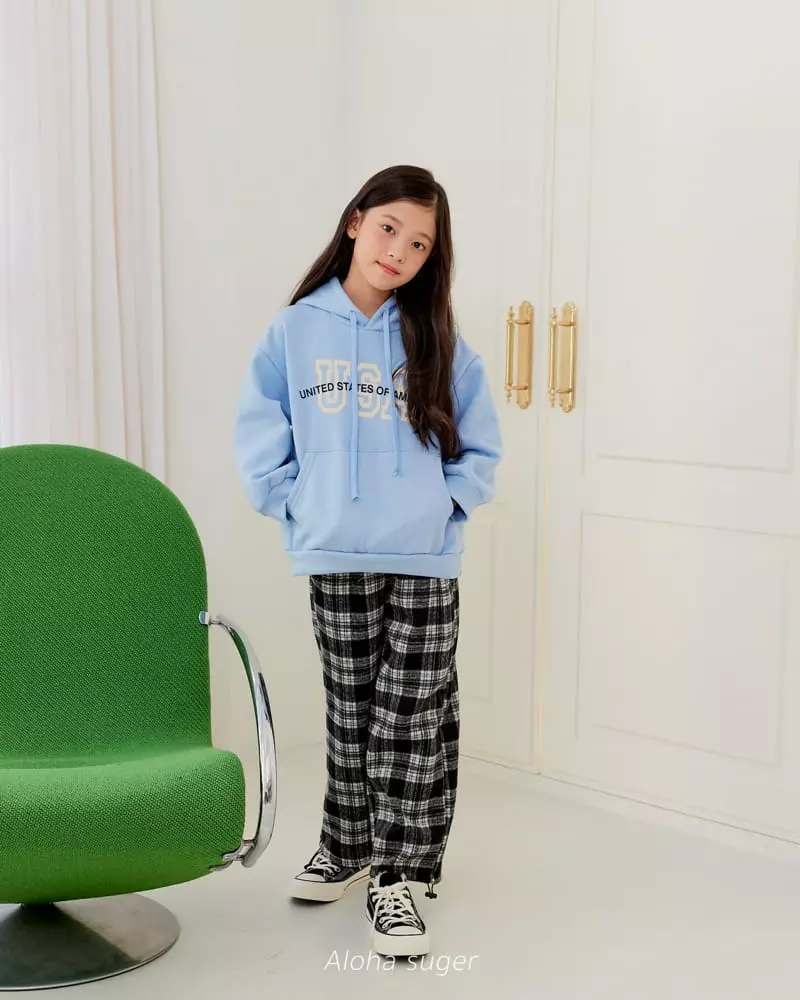 Aloha Suger - Korean Junior Fashion - #childrensboutique - USA hoody Tee - 12