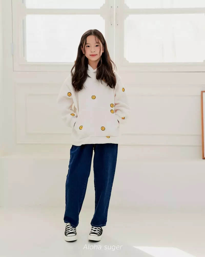 Aloha Suger - Korean Junior Fashion - #designkidswear - Smile Bbogle Hoody Tee - 12