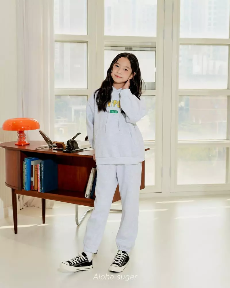 Aloha Suger - Korean Junior Fashion - #childrensboutique - New York Top Bottom Set - 4