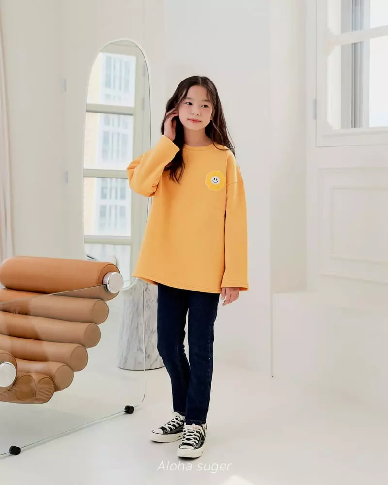 Aloha Suger - Korean Junior Fashion - #designkidswear - Flower Long Tee - 2