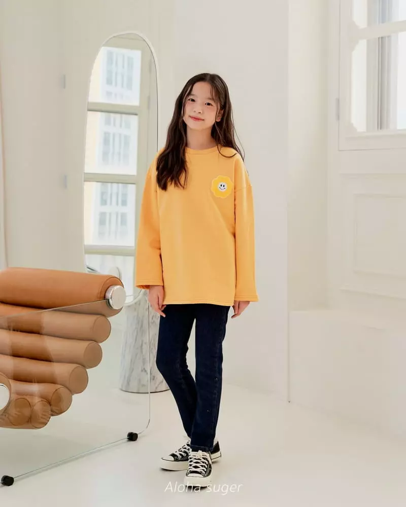 Aloha Suger - Korean Junior Fashion - #discoveringself - Flower Long Tee - 3