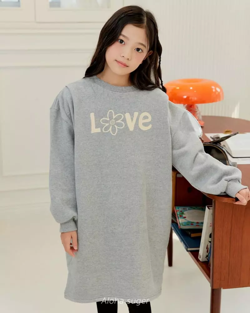Aloha Suger - Korean Junior Fashion - #fashionkids - Love One-piece - 7