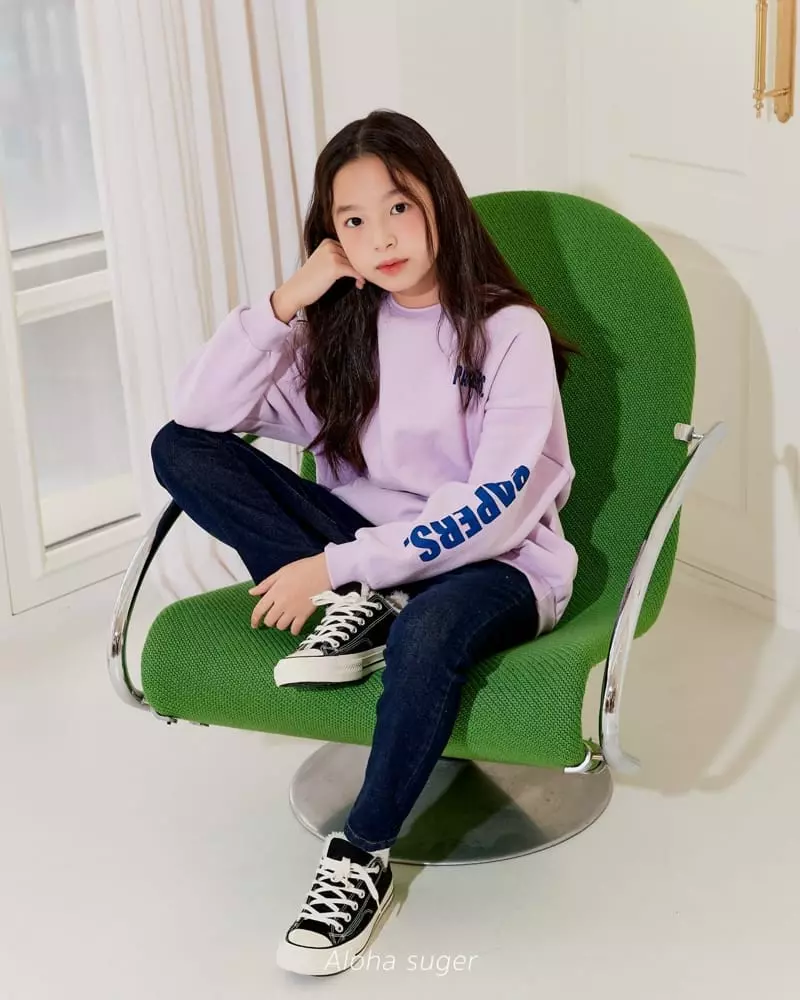 Aloha Suger - Korean Junior Fashion - #fashionkids - Point Sweatshirt - 12