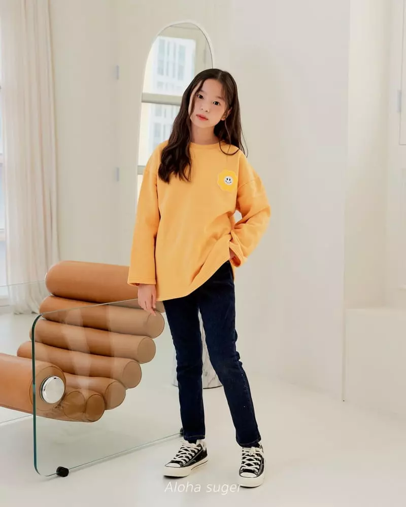 Aloha Suger - Korean Junior Fashion - #discoveringself - Flower Long Tee - 4