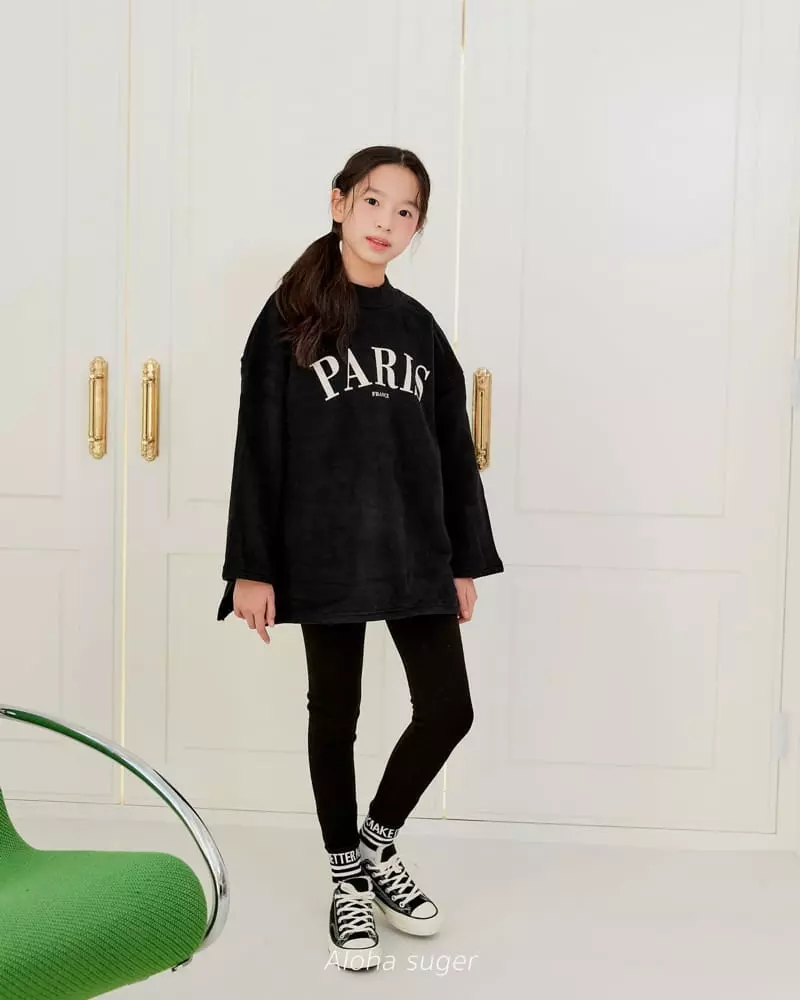 Aloha Suger - Korean Junior Fashion - #kidsshorts - Paris Long Tee - 3