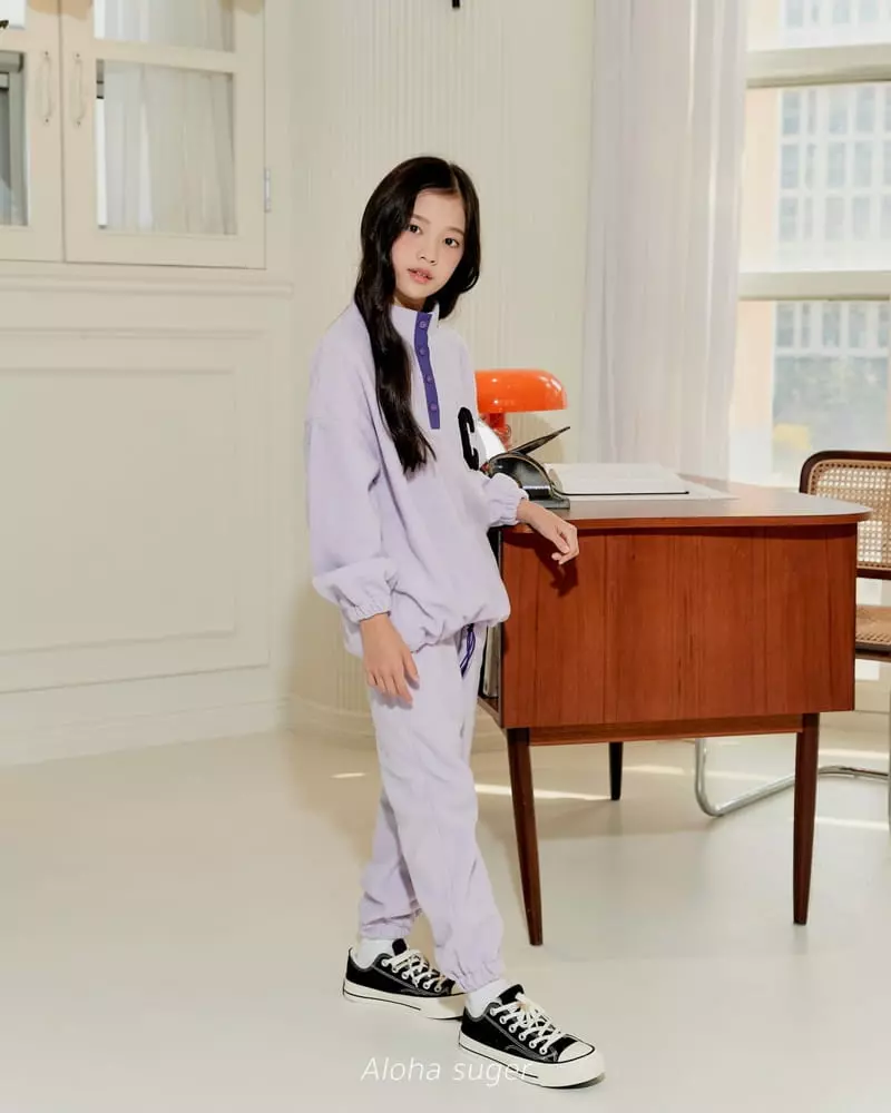 Aloha Suger - Korean Junior Fashion - #kidsshorts - Pola Top Bottom Set - 6