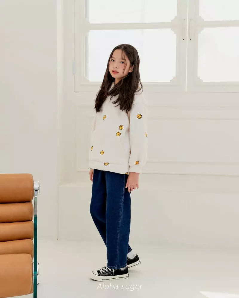 Aloha Suger - Korean Junior Fashion - #kidsshorts - Denim Baggy Pants - 3