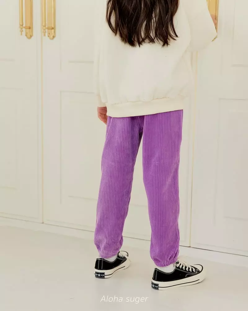 Aloha Suger - Korean Junior Fashion - #kidsshorts - Rib Pants - 12