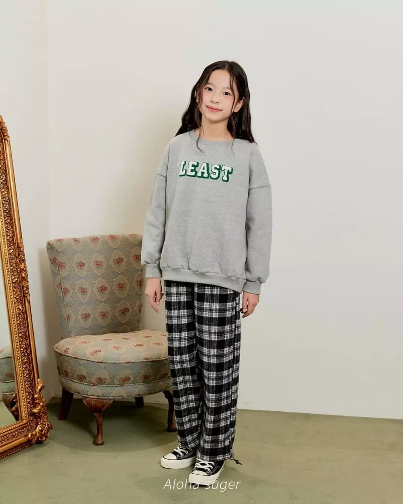 Aloha Suger - Korean Junior Fashion - #kidsshorts - Check String Pants