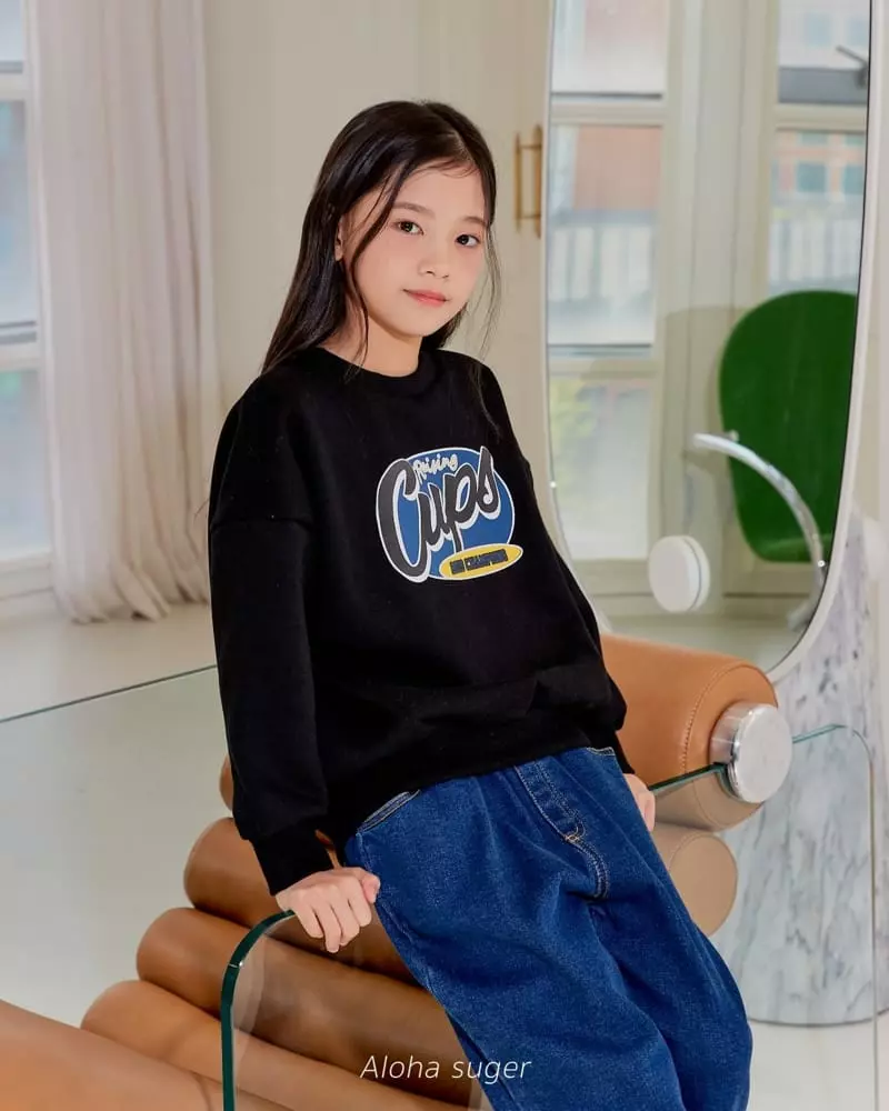 Aloha Suger - Korean Junior Fashion - #kidsstore - Cups Sweatshirt - 6