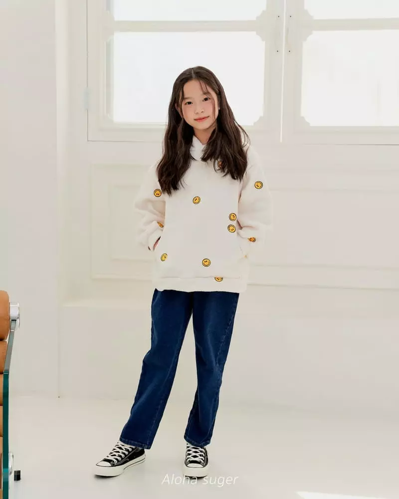 Aloha Suger - Korean Junior Fashion - #kidsshorts - Denim Baggy Pants - 4