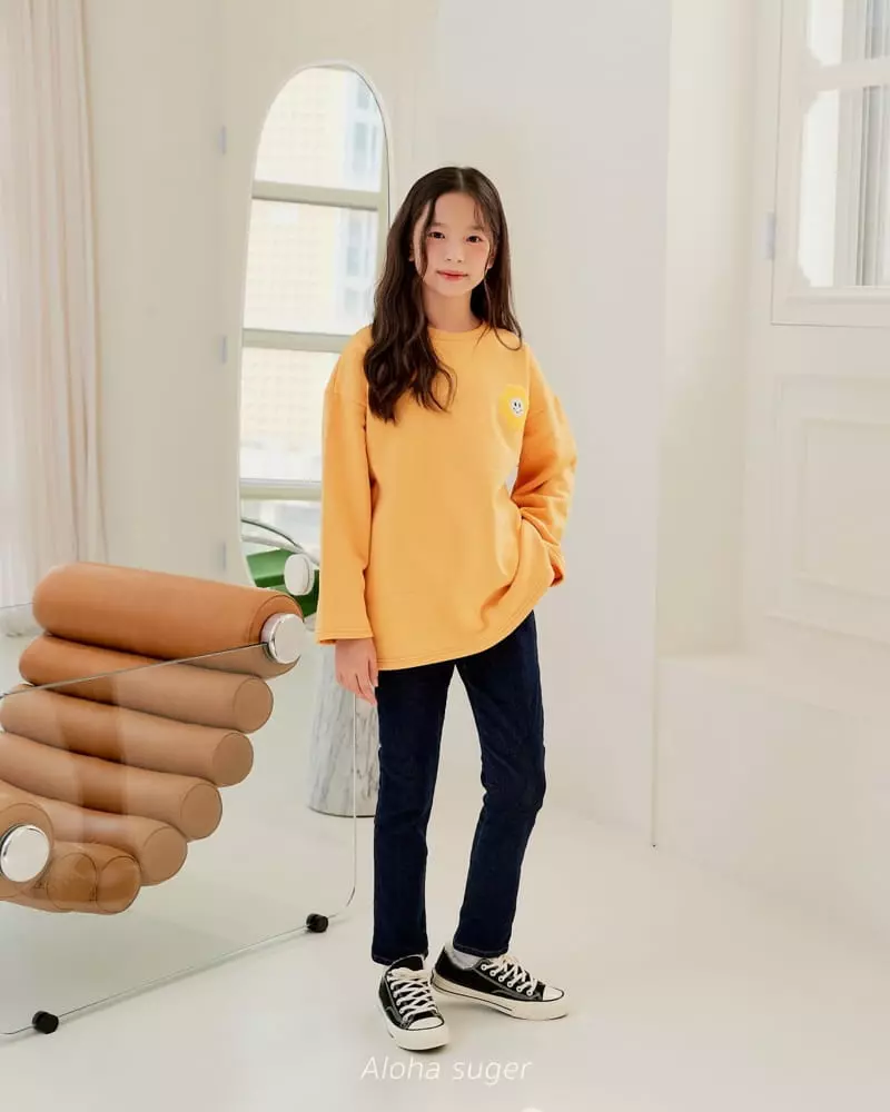 Aloha Suger - Korean Junior Fashion - #kidsstore - Flower Long Tee - 6
