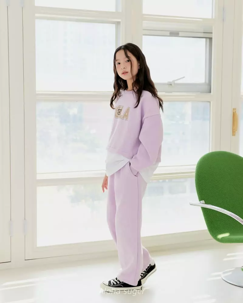 Aloha Suger - Korean Junior Fashion - #kidzfashiontrend - Bear Layered Top Bottom Set - 10