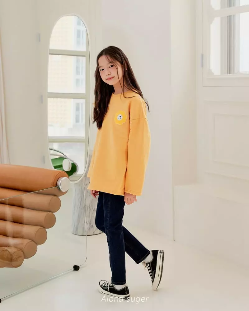 Aloha Suger - Korean Junior Fashion - #kidzfashiontrend - Flower Long Tee - 7