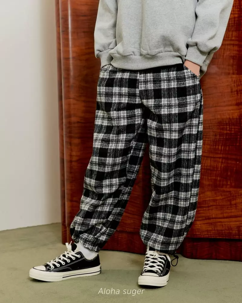 Aloha Suger - Korean Junior Fashion - #kidzfashiontrend - Check String Pants - 3