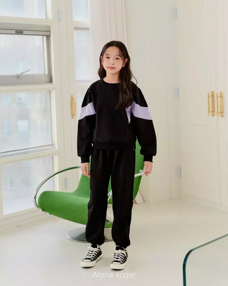Aloha Suger - Korean Junior Fashion - #kidzfashiontrend - Color Top Bottom Set