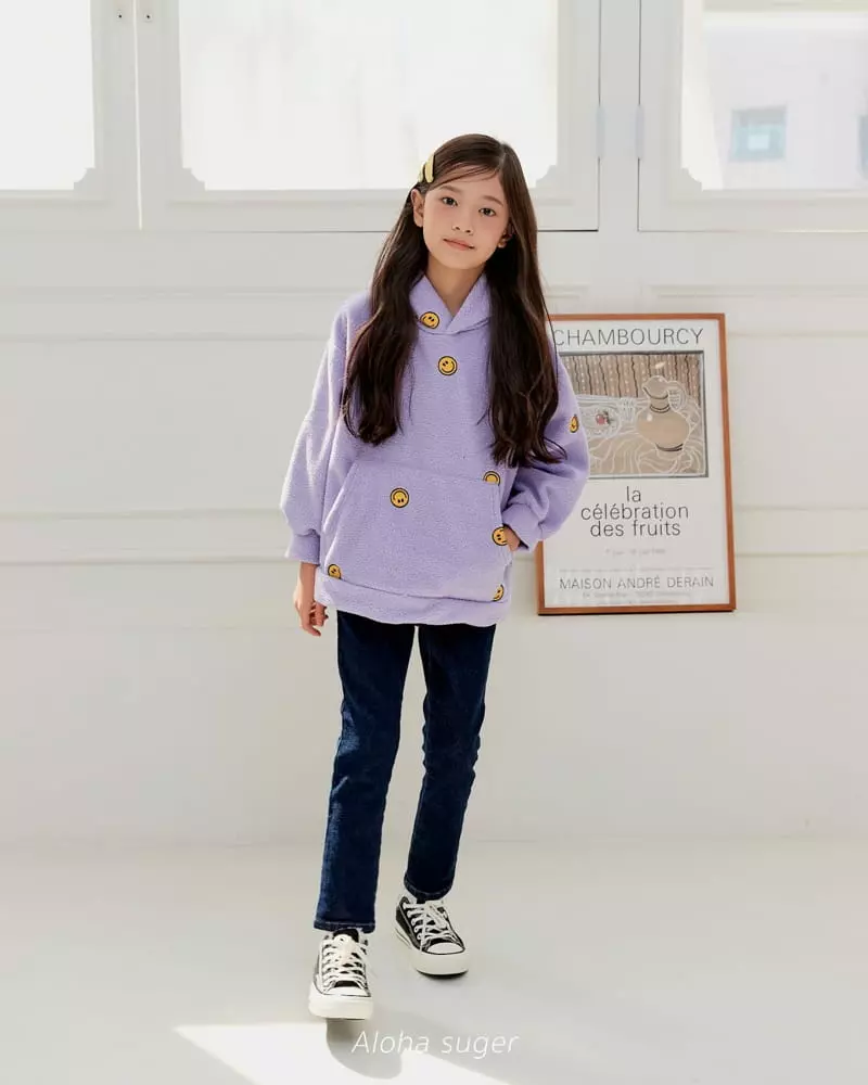Aloha Suger - Korean Junior Fashion - #littlefashionista - Smile Bbogle Hoody Tee - 3