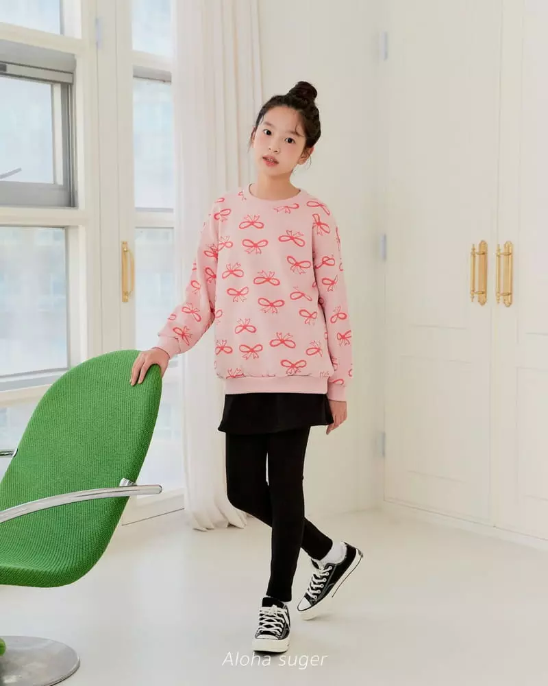 Aloha Suger - Korean Junior Fashion - #littlefashionista - Ribbon Sweatshirt - 7