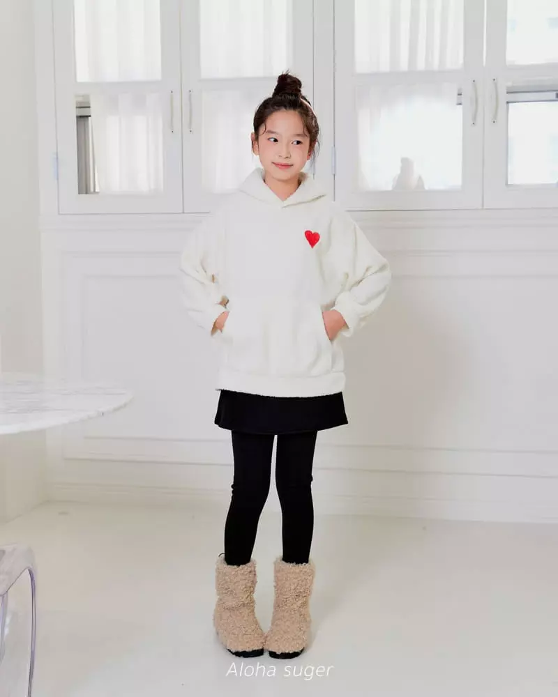 Aloha Suger - Korean Junior Fashion - #littlefashionista - Heart Hoody Tee - 6