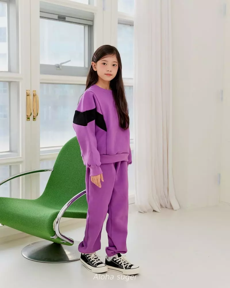 Aloha Suger - Korean Junior Fashion - #littlefashionista - Color Top Bottom Set - 3
