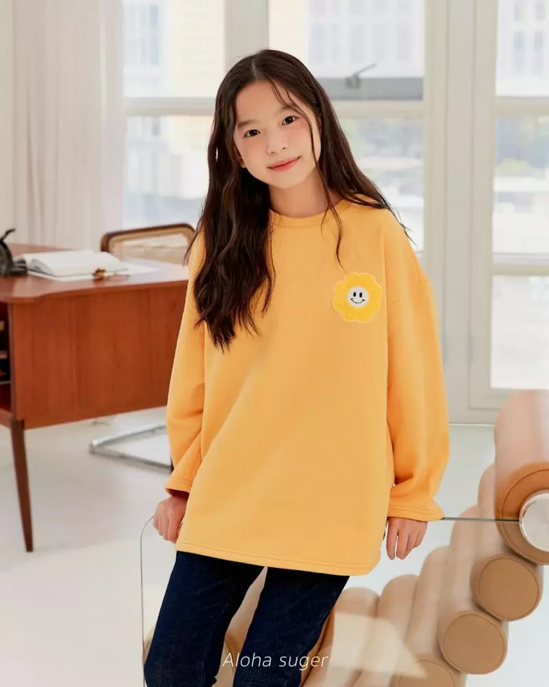 Aloha Suger - Korean Junior Fashion - #magicofchildhood - Flower Long Tee - 10