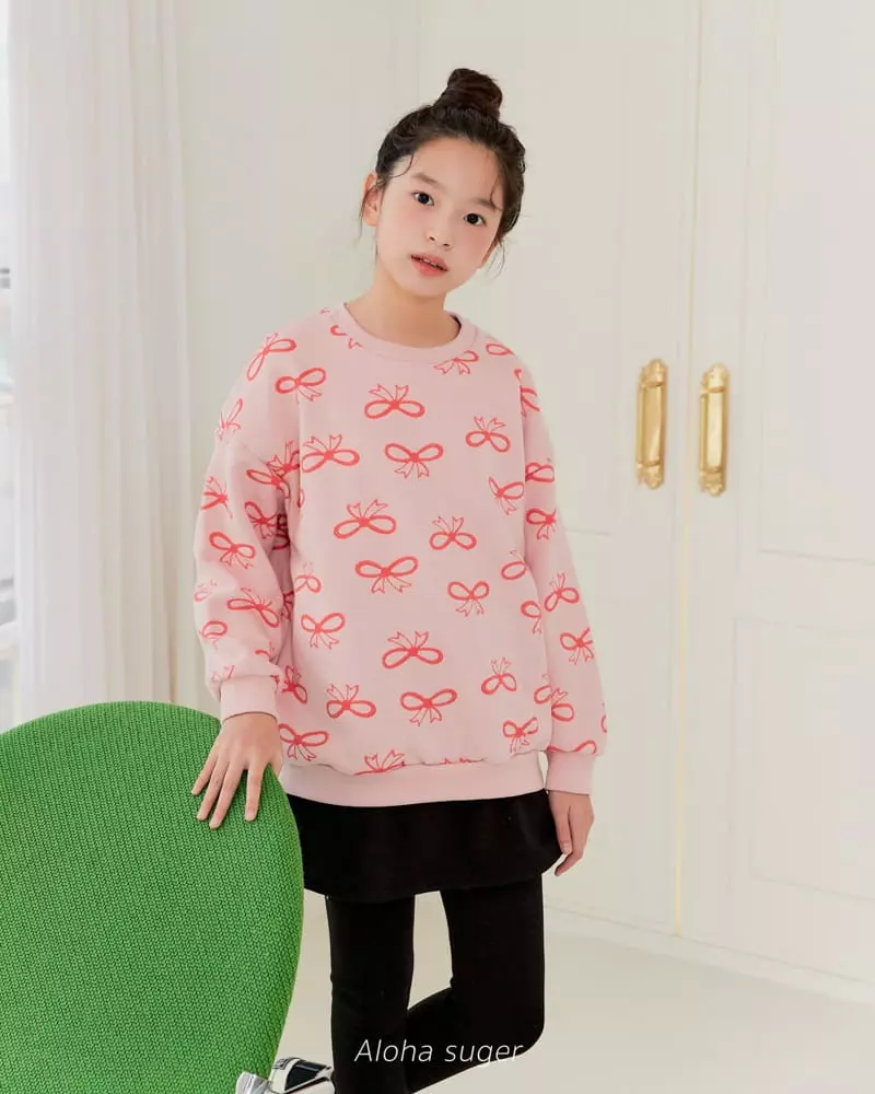 Aloha Suger - Korean Junior Fashion - #magicofchildhood - Ribbon Sweatshirt - 8