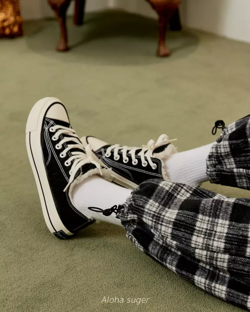 Aloha Suger - Korean Junior Fashion - #magicofchildhood - Check String Pants - 6
