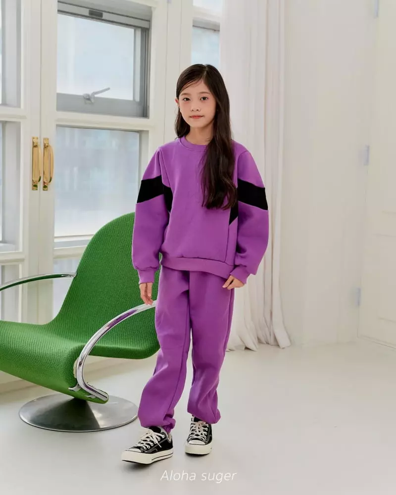 Aloha Suger - Korean Junior Fashion - #littlefashionista - Color Top Bottom Set - 4