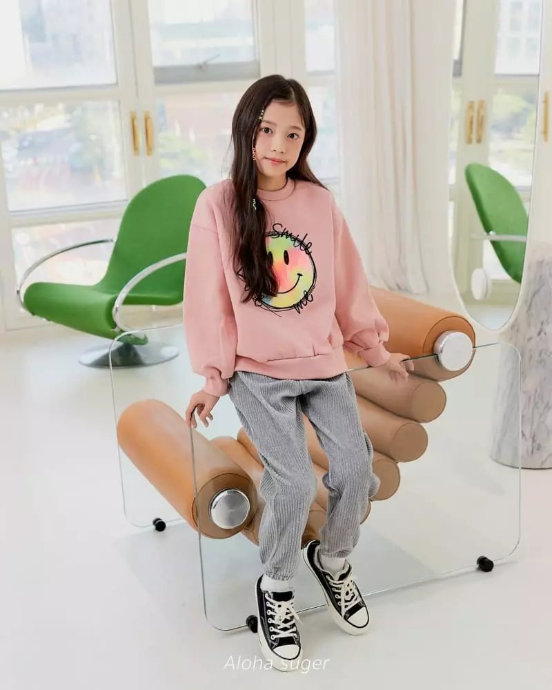 Aloha Suger - Korean Junior Fashion - #minifashionista - Smile Patch Sweatshirt - 6