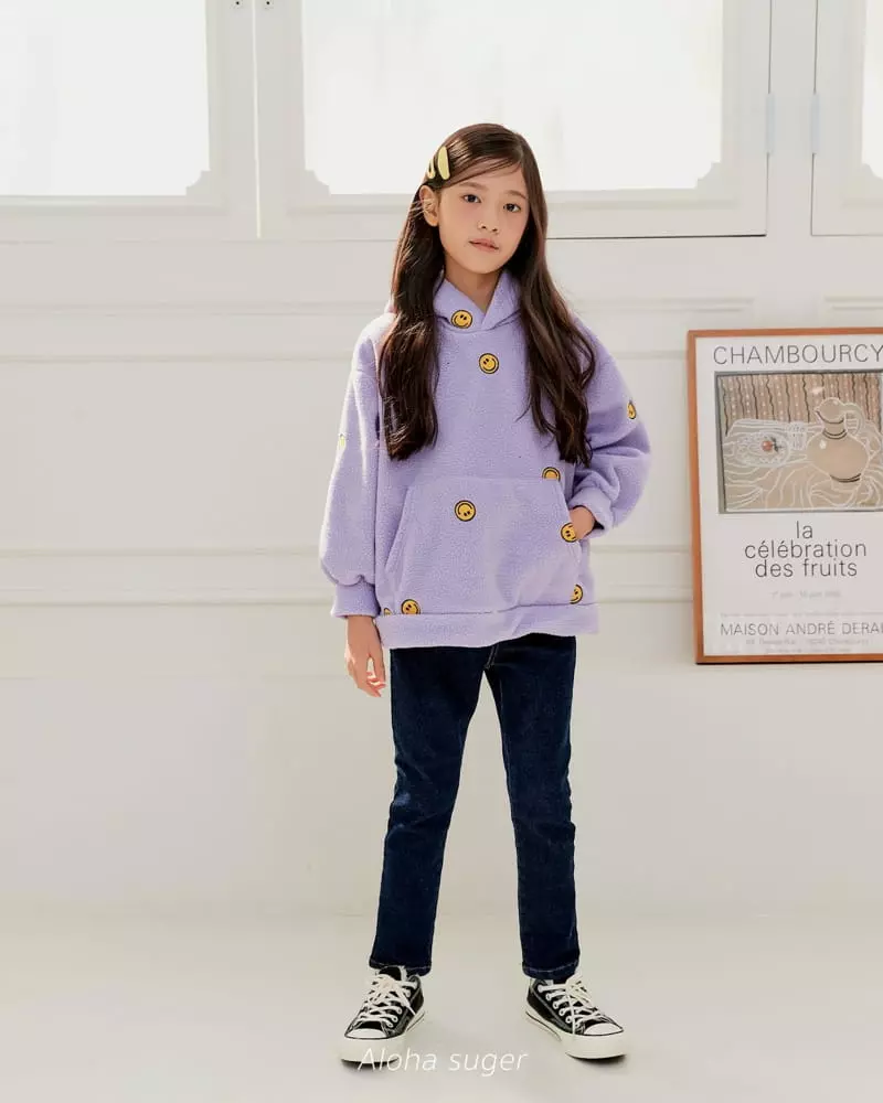 Aloha Suger - Korean Junior Fashion - #minifashionista - Smile Bbogle Hoody Tee - 5