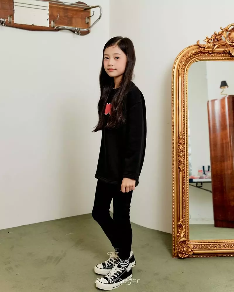 Aloha Suger - Korean Junior Fashion - #magicofchildhood - Three Heart Long Tee - 4