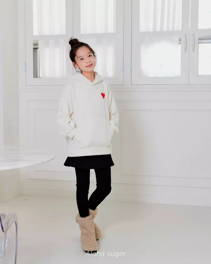 Aloha Suger - Korean Junior Fashion - #minifashionista - Heart Hoody Tee - 8