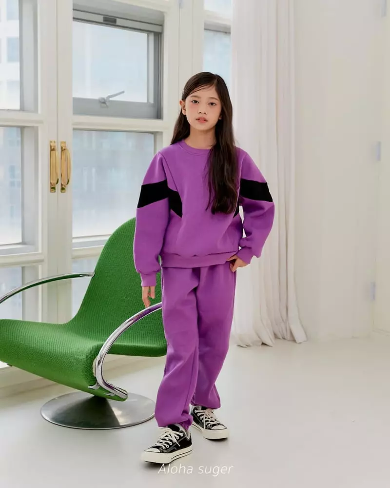 Aloha Suger - Korean Junior Fashion - #minifashionista - Color Top Bottom Set - 5