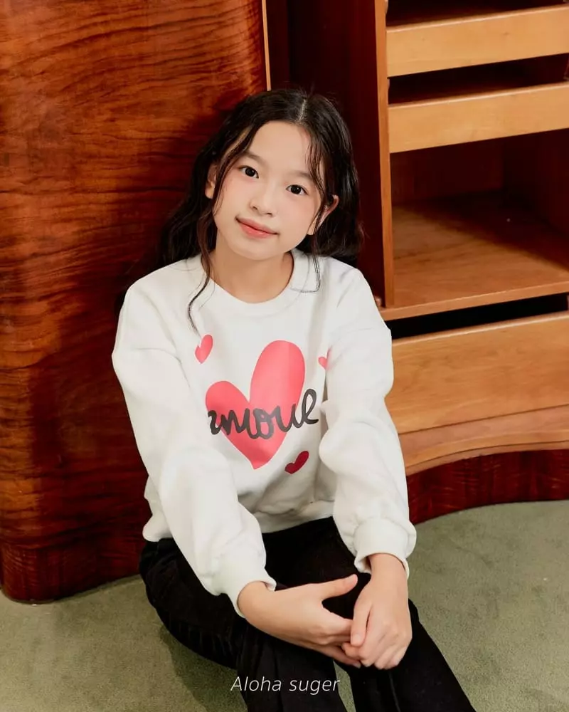 Aloha Suger - Korean Junior Fashion - #prettylittlegirls - Heart Crop Sweatshirt - 9