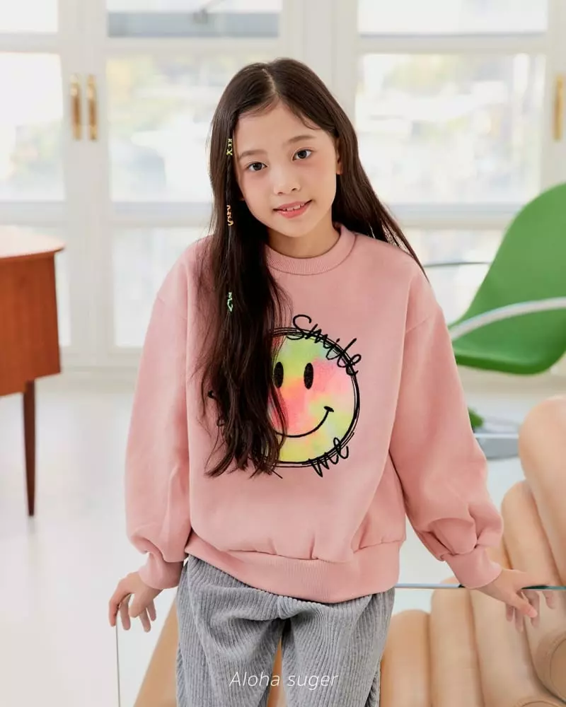 Aloha Suger - Korean Junior Fashion - #prettylittlegirls - Smile Patch Sweatshirt - 7