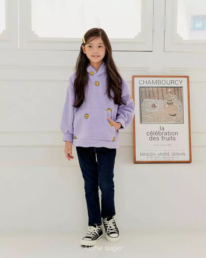 Aloha Suger - Korean Junior Fashion - #prettylittlegirls - Smile Bbogle Hoody Tee - 6