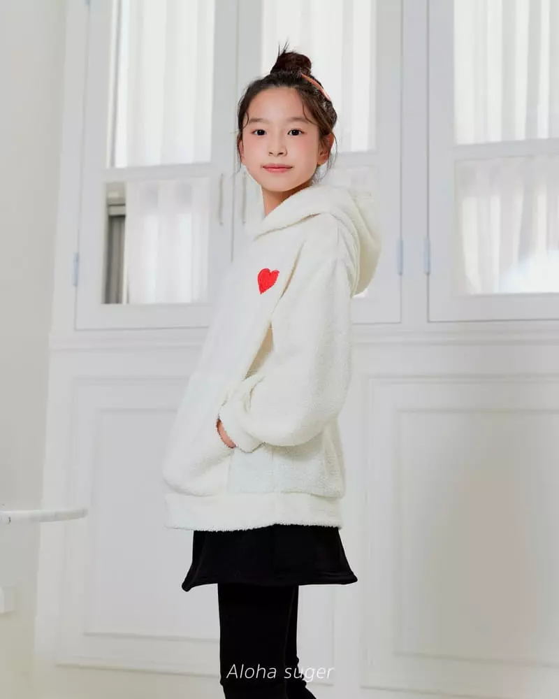 Aloha Suger - Korean Junior Fashion - #prettylittlegirls - Heart Hoody Tee - 9