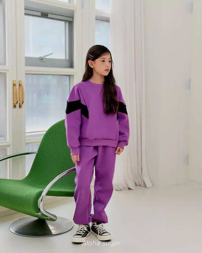 Aloha Suger - Korean Junior Fashion - #prettylittlegirls - Color Top Bottom Set - 6